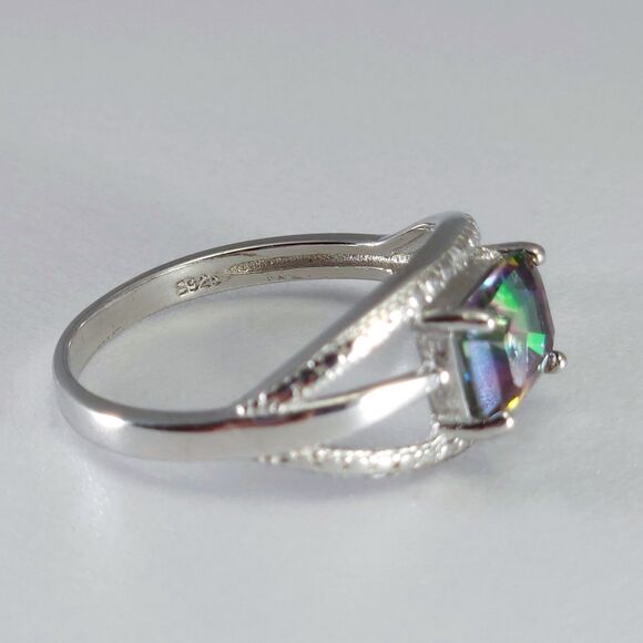 Mystic Gemstone Ring 1.3 Carats SIZE 7-3/4 - Picture 3 of 6